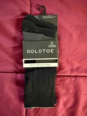 Gold Toe | Underwear & Socks | Nwt Mens Black Dress Socks Set Of 3 Shoe  Size 625 | Poshmark